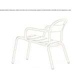 Plate chair with stackable armrests Erchie