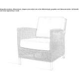 Wicker garden armchair with armrests Benesat