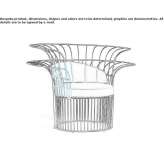 Metal garden armchair with integrated cushion Sealy