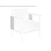 Fabric armchair with armrests Xalisco