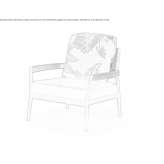 Garden armchair upholstered in fabric with armrests Plummer
