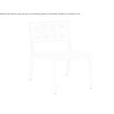 Garden armchair made of powder-coated steel Leni