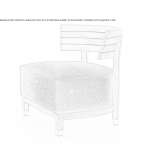 Garden chair in garden fabric with removable cover Trzciel
