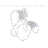 Garden armchair with polyethylene strings Puteaux