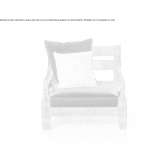 Teak garden armchair, upholstered, with armrests Tocopero