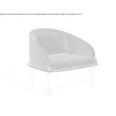 Fabric armchair with removable cover and armrests Kolding