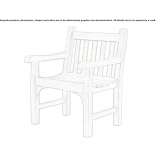 Teak garden armchair with armrests Peseux