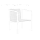 Garden armchair made of stainless steel and PVC Cromer