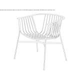 Steel armchair with armrests Apas