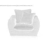 Garden armchair with armrests and integrated cushion Proceno