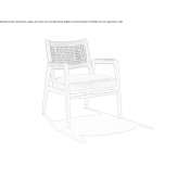 Iroko armchair with armrests Zoutkamp