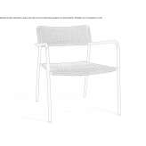 Garden armchair with armrests Voorde