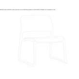 Garden armchair made of polypropylene, with a sled base Roosbeek