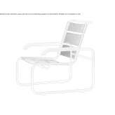 Mesh chair based on a sled with armrests Schermen