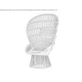 Garden armchair with high backrest Villamol