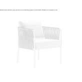 Garden armchair with armrests, made of garden fabric Barnsley