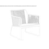 Garden armchair based on a sled with armrests Piura