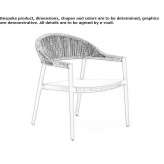 Garden chair made of aluminum, powder-coated, with armrests, stackable Roztoky
