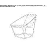 Garden armchair made of steel and elastic straps Keene