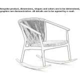 Rocking chair, powder-coated, aluminum with armrests Rietavas