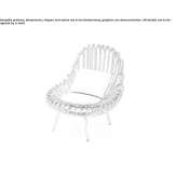 Garden armchair with removable cover Rubigen