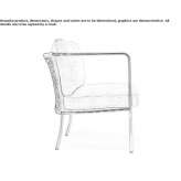 Stainless steel garden armchair with armrests Furore