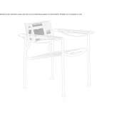 Garden chair with armrests, stackable Candia