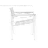 Garden chair with armrests, stackable Ozzero