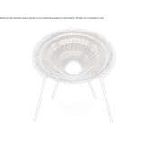 Woven wicker armchair Lyngdal