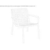 Polypropylene armchair with armrests Balcani