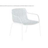 Rope garden chair with armrests, stackable Jalkovec