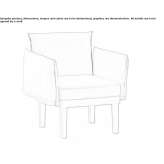 Fabric armchair with armrests Vittsjoe