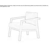 Upholstered armchair with armrests Feresti