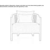 Iroko garden armchair with armrests Zorawina
