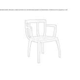 Teak garden armchair with armrests Matipo