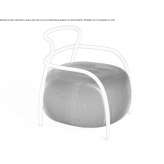 Fabric armchair with armrests Stenlose
