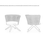 Swivel garden armchair with integrated cushion Bisbee