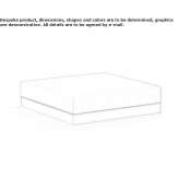 Square vinyl garden pouffe Tiegem