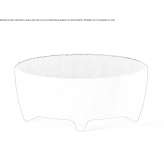 Okrągła pufa ogrodowa z polietylenu ze światłem Blanes