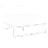 Square garden pouffe Camisano