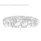 Round garden pouffe made of fabric Chelsea