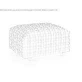 Square garden pouffe made of polyurethane Bromley