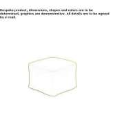 Square fabric pouffe Baldoyle