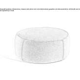 Round garden pouffe made of fabric Obukhovo