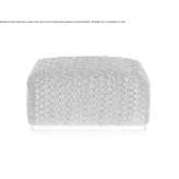 Square garden pouffe made of synthetic fiber Escobal