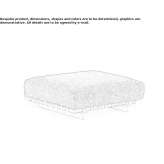 Rectangular fabric garden pouffe Callalli