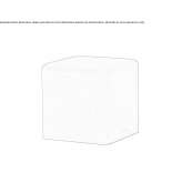 Square pouffe made of polyurethane Thorney