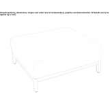 Rectangular fabric garden pouffe Oxamarca