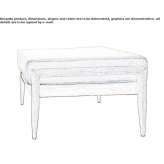 Rectangular garden footstool made of fabric Moissac