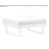 Square fabric garden footstool Okunevka